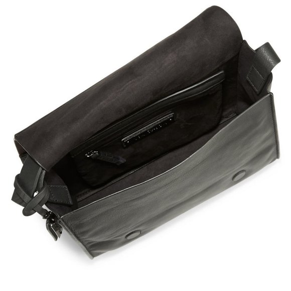 Via Spiga New FAYE 2-tone Leather Crossbody Handbag NWT Bag BLACK BROWN ๐HP - Picture 7 of 8